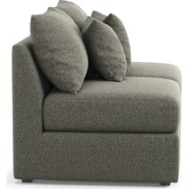 nest white armless loveseat   
