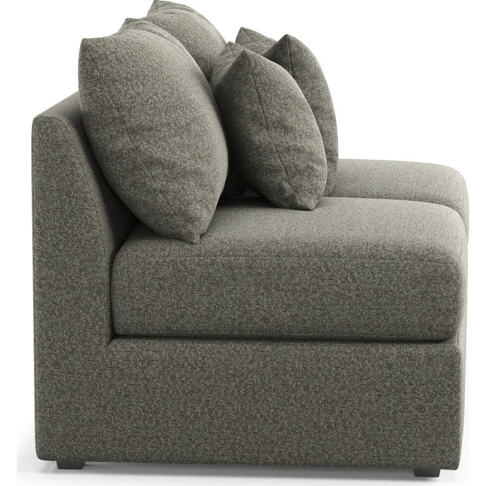 nest white armless loveseat   