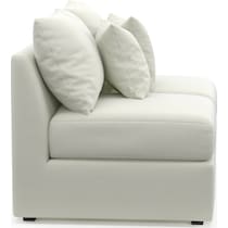 nest white armless loveseat   