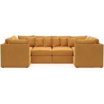 nest yellow  pc sectional   
