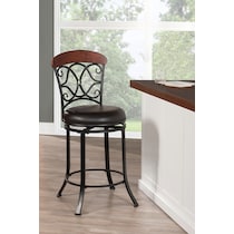 netta dark brown counter height stool   