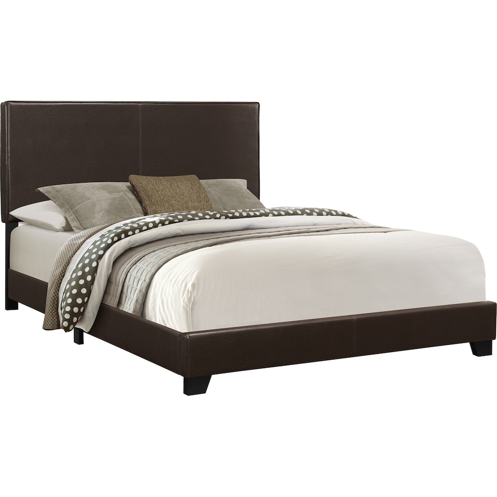 nettie dark brown queen bed   