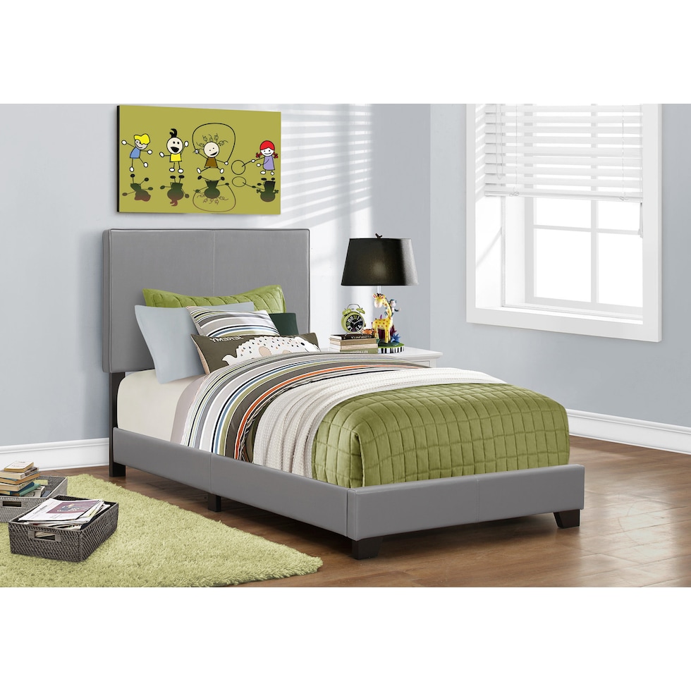 nettie gray twin bed   