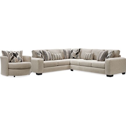 Bromley 2-Piece Sectional with Right-Facing Sofa and Swivel Chair