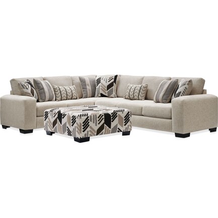 Bromley 2-Piece Sectional with Right-Facing Sofa and Ottoman