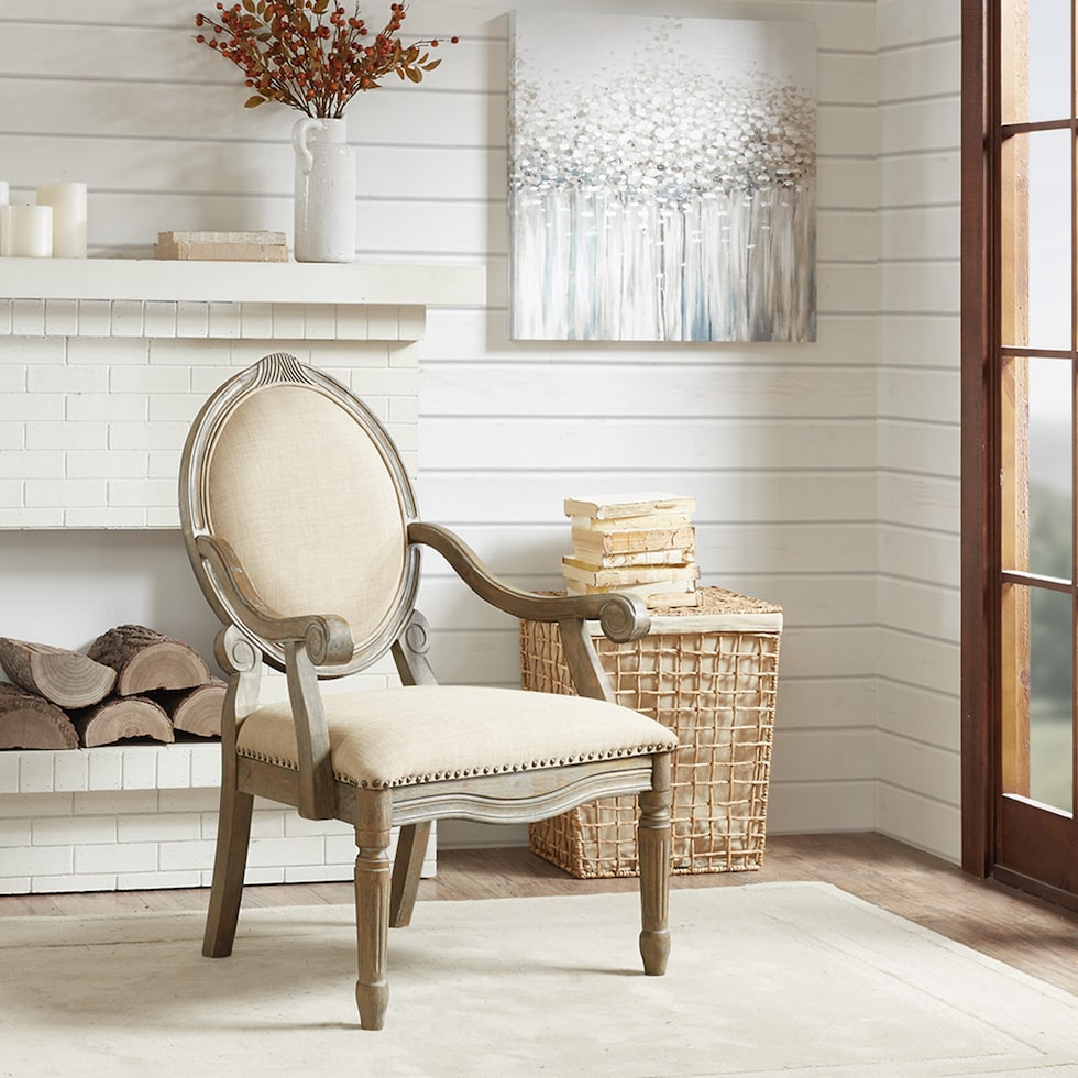 neutral accent chair   