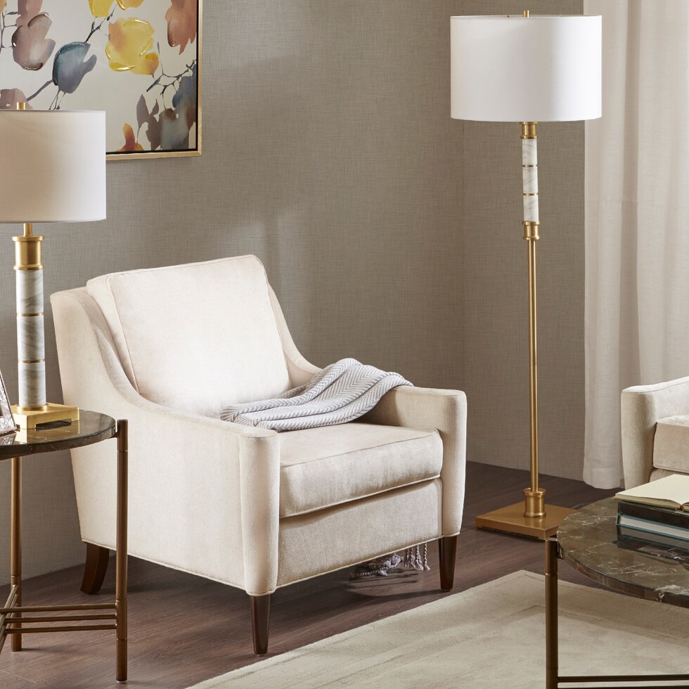 neutral accent chair   