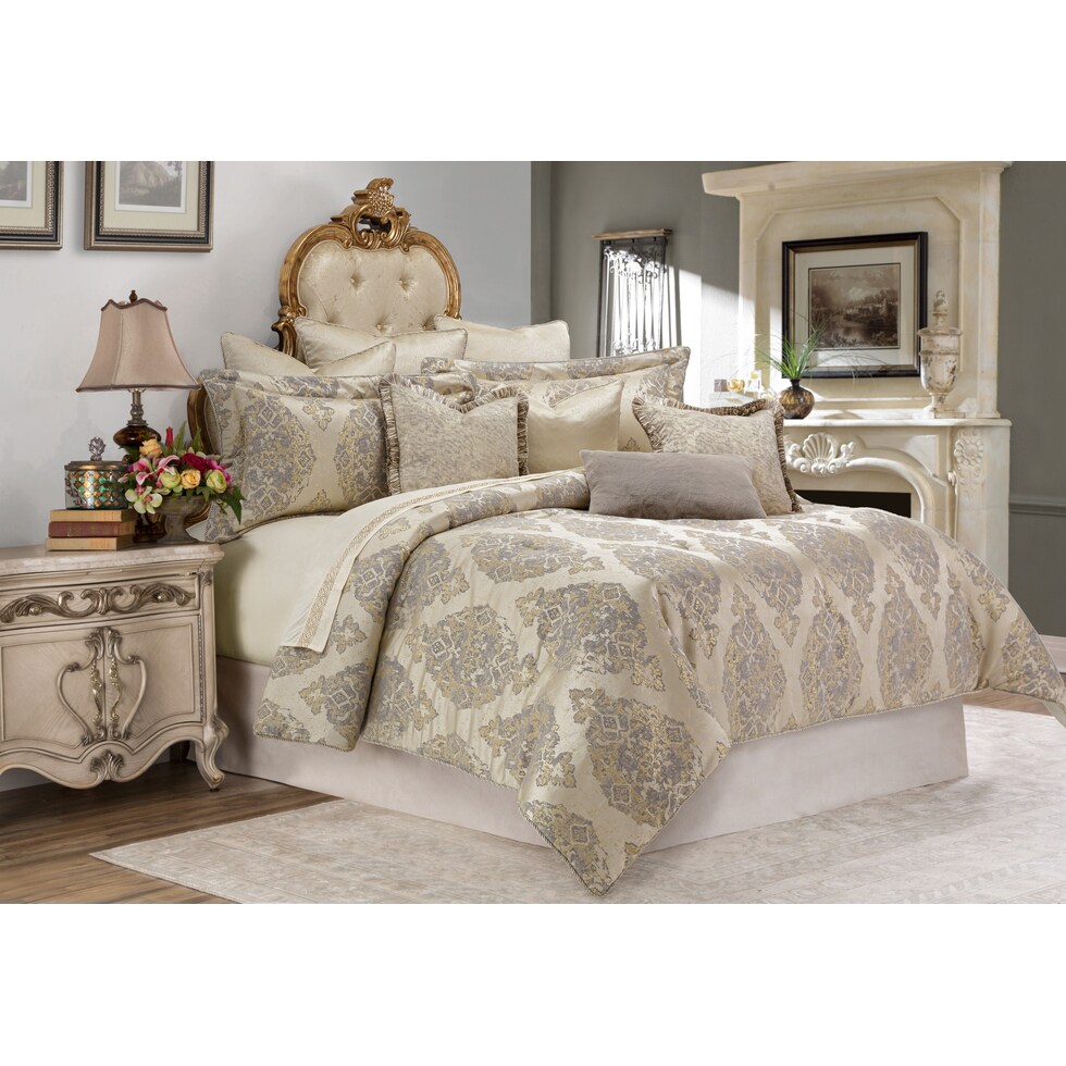 neutral king bedding set   