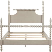 neutral queen bed   