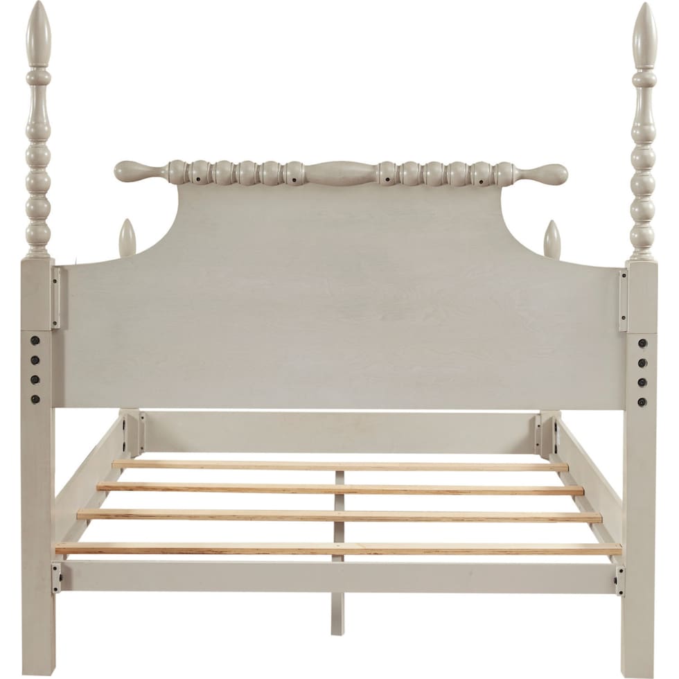 neutral queen bed   