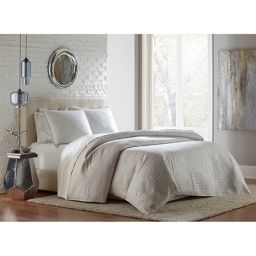 neutral queen bedding set   