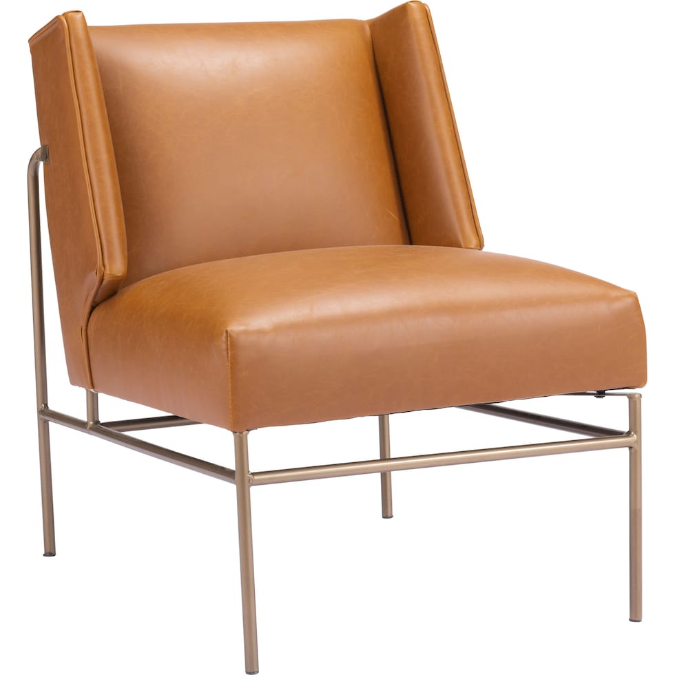 neville light brown accent chair   