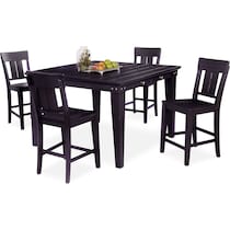 new haven ch black  pc counter height dining room   