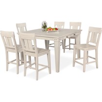 new haven ch white  pc counter height dining room   