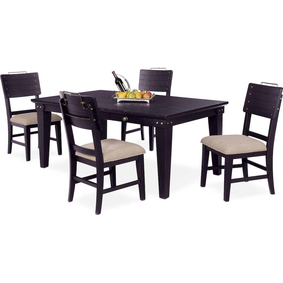 new haven black  pc dining room   