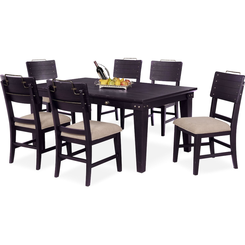 new haven black  pc dining room   