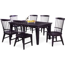 new haven black  pc dining room   
