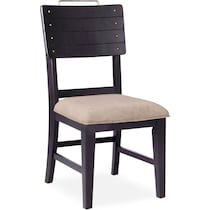 new haven black upholstered side chair   