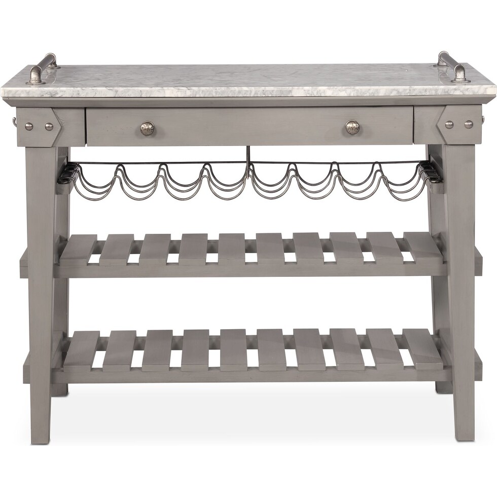 new haven gray serving cart   