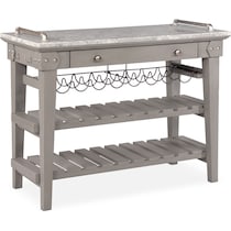 new haven gray serving cart   