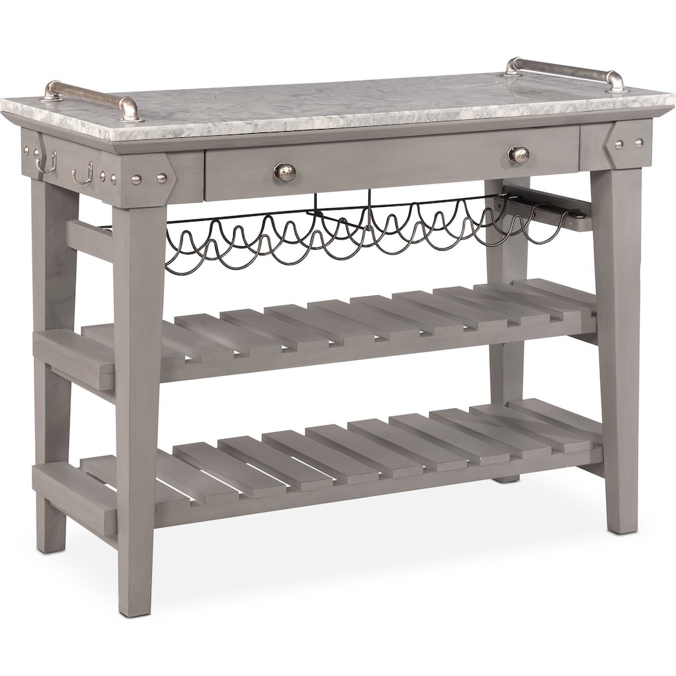 new haven gray serving cart   