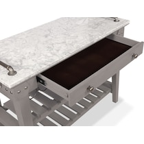 new haven gray serving cart   