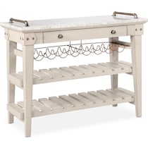 new haven white serving cart   