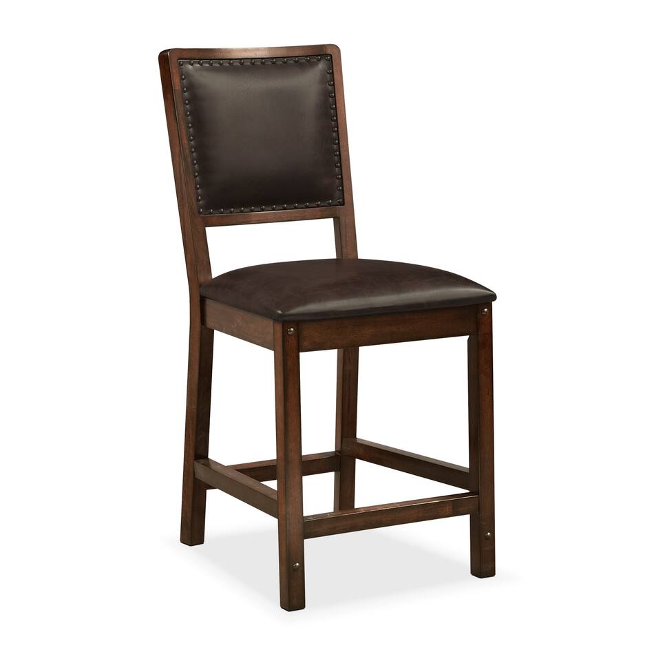 Newcastle CounterHeight Dining Chair Mahogany American Signature