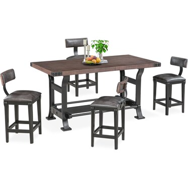 Newcastle Counter Height Dining Table And 6 Side Chairs American Signature Furniture