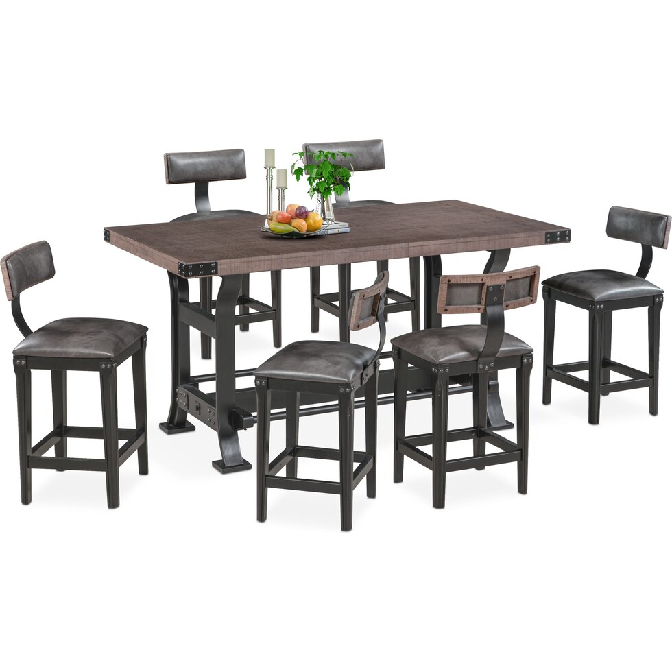 newcastle counter height gray  pc counter height dining room   