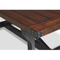newcastle standard height dark brown dining table   