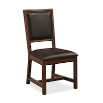 newcastle standard height dark brown side chair   