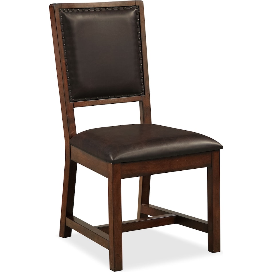 newcastle standard height dark brown side chair   
