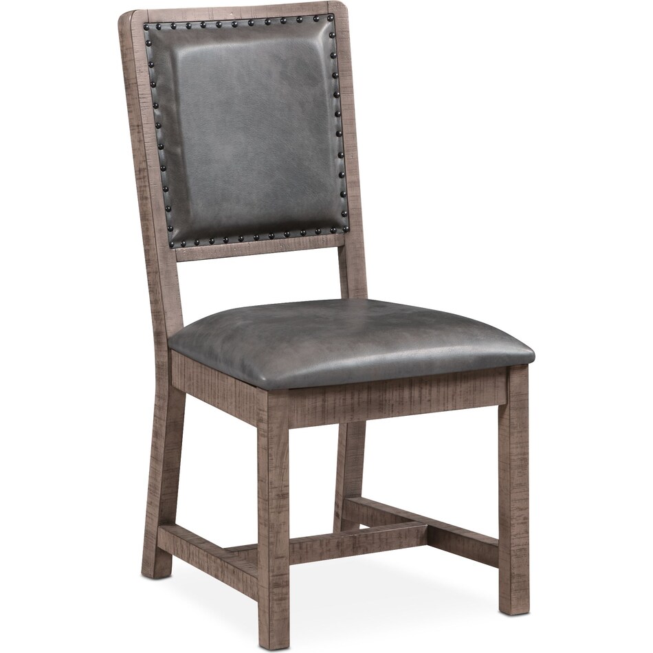 newcastle standard height gray side chair   