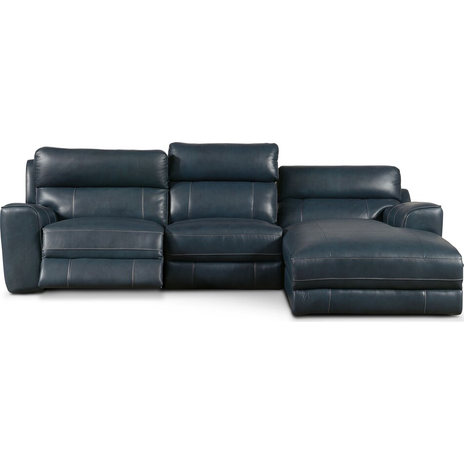 Newport 3Piece DualPower Reclining Sectional with Chaise American