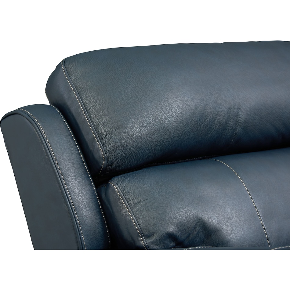 newport blue  pc power reclining sofa   