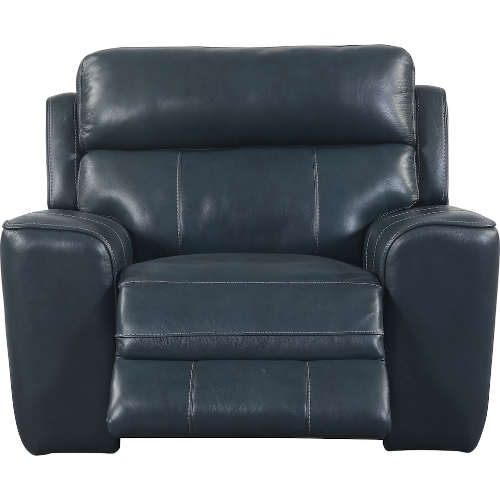 newport blue power recliner   