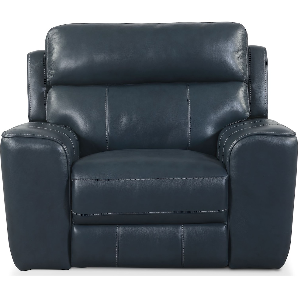 newport blue power recliner   