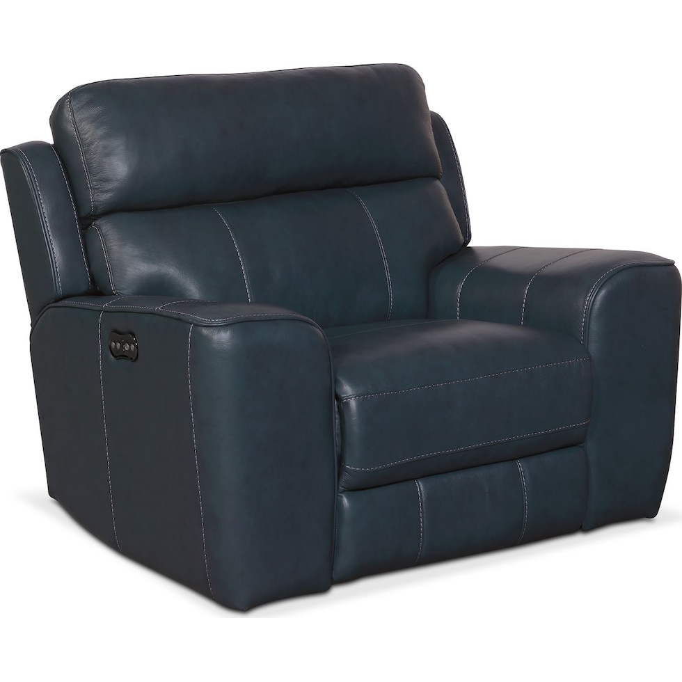 newport blue recliner   