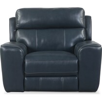 newport blue recliner   