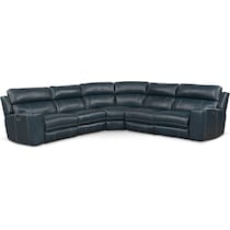 newport blue sectional   