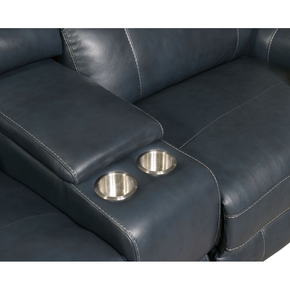 newport blue sectional   