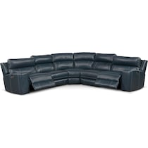 newport blue sectional   