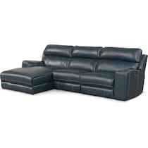 newport blue sectional   