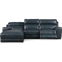 newport blue sectional   