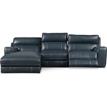 newport blue sectional   