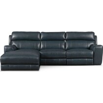 newport blue sectional   