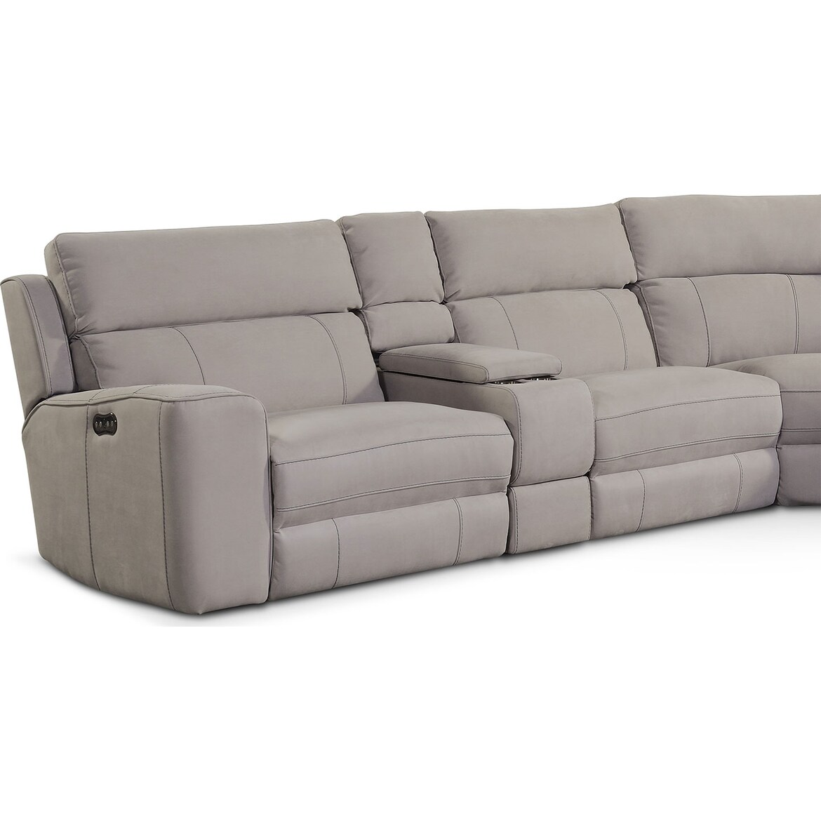 Newport 6Piece DualPower Reclining Sectional with 3 Reclining Seats