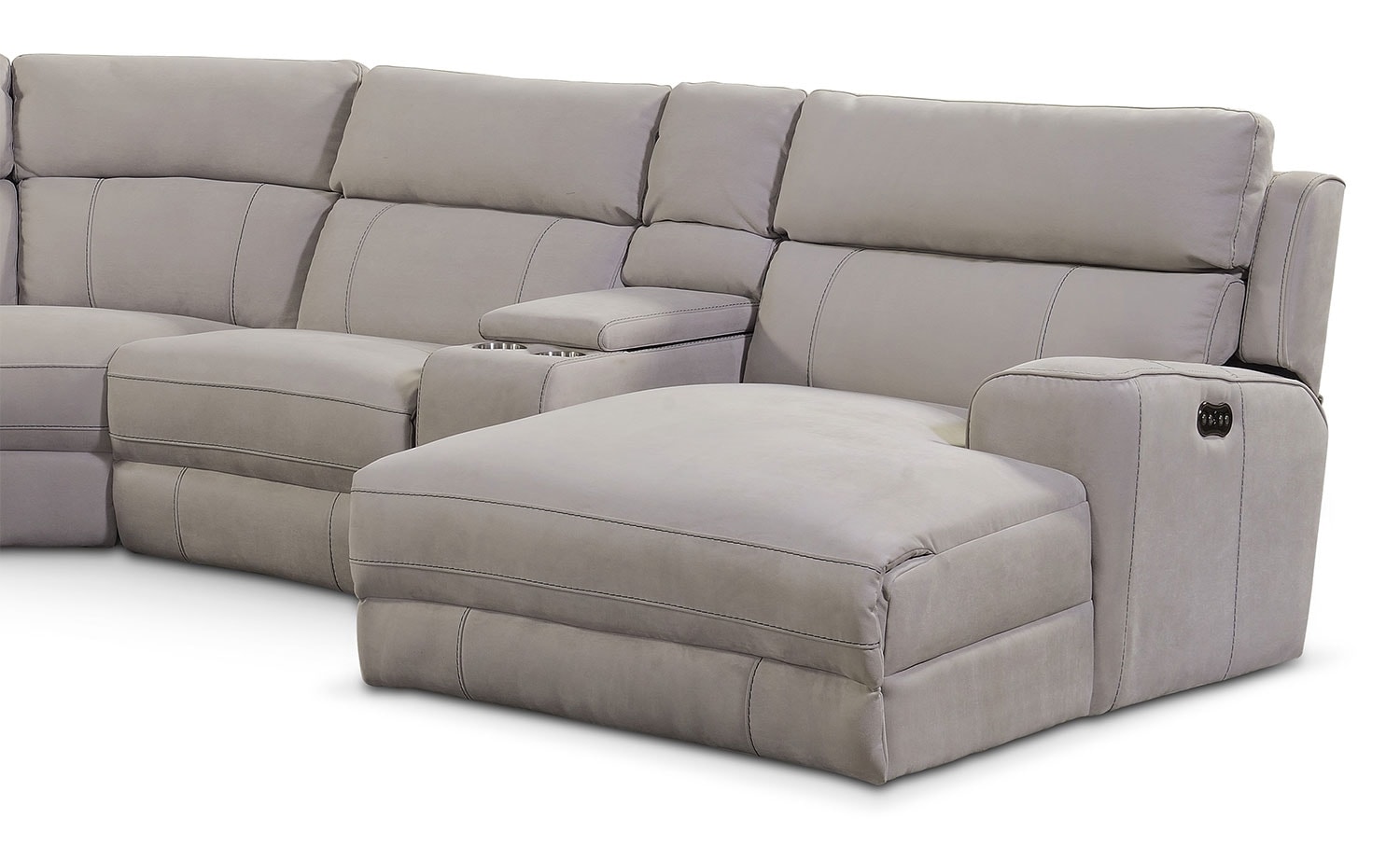 Newport 6-Piece Dual-Power Reclining Sectional With Chaise And 2 ...