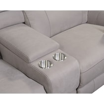 newport gray power reclining sectional   